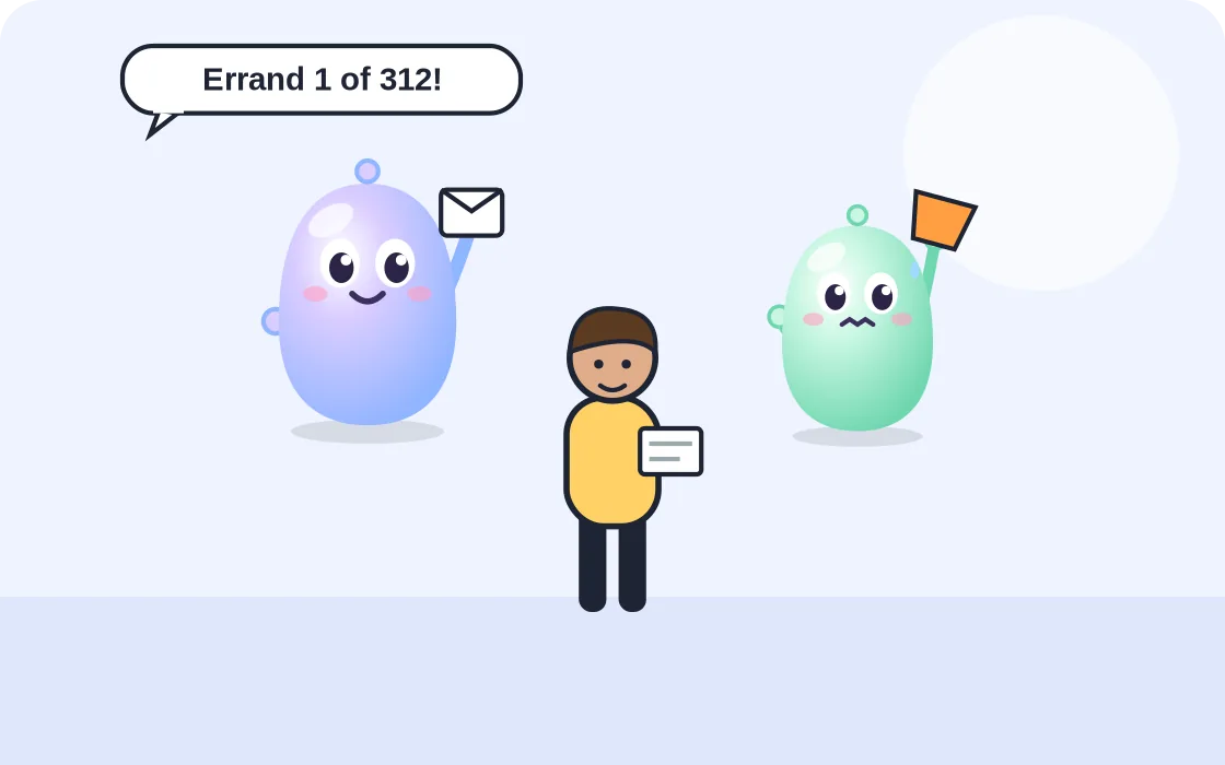 Cartoon robot helping with Everyday Assistants